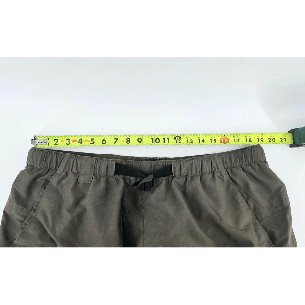 The North Face Hiking Cargo Shorts Size XL Mens Olive Green Belted Gorpcore